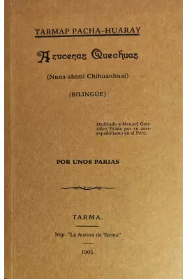 TARMAP PACHA-HUARAY. AZUCENAS QUECHUAS.