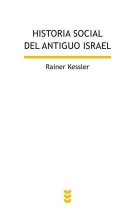 HISTORIA SOCIAL DEL ANTIGUO ISRAEL