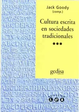 CULTURA ESCRITA EN SOCIEDADES TRADICIONALES