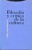 FILOSOFÍA Y CRÍTICA DE LA CULTURA