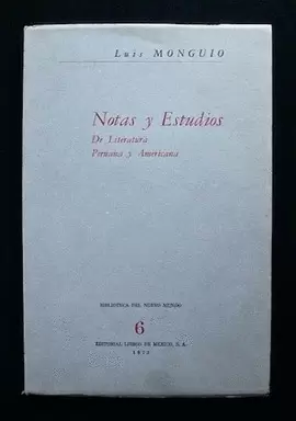 NOTAS Y ESTUDIOS DE LITERATURA PERUANA Y AMERICANA
