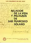 RELACIÓN DE LA VIDA Y MILAGROS DE SAN FRANCISCO SOLANO