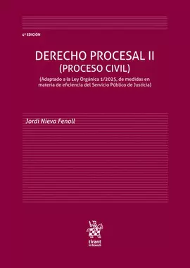 DERECHO PROCESAL II (PROCESO CIVIL) 4ª EDICIÓN