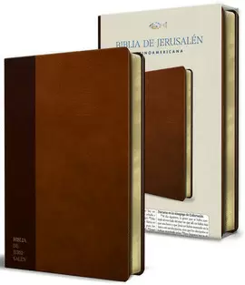 BIBLIA CATÓLICA BIBLIA DE JERUSALÉN LATINOAMERICANA SÍMIL PIEL MARRÓN