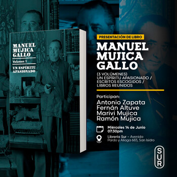 Presentación: Obras reunidas de Manuel Mujica Gallo | Miércoles 14 de junio - 07:30 pm
