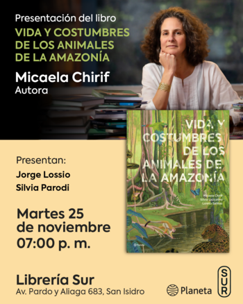 Presentación: Vida y Costumbres de los animales de la amazonía | Martes 25 de noviembre - 07:00 pm