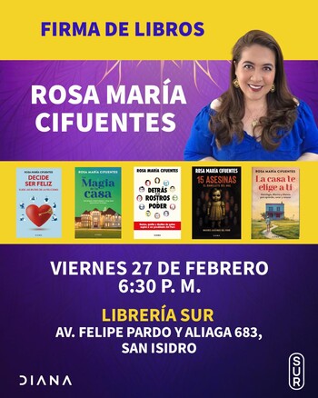 Firma de libros: Rosa María Cifuentes | Viernes 27 de febrero - 06:30pm