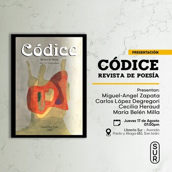 Presentación: Revista Códice | Jueves 17 de agosto - 07:00 pm