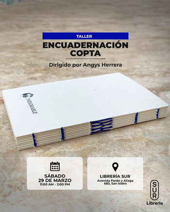 Taller de encuardenación copta con Angys Herrera | Sábado 29 de marzo - 11:00 am - 02:00 pm